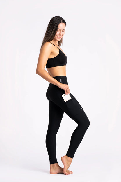Thermo Leggings Black Mamba with a side pocket