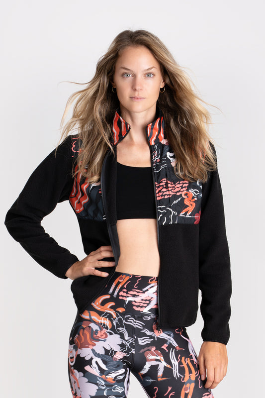 Sweatshirt Sporty with zipper